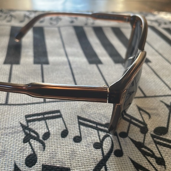 Salvatore Ferragamo Modified Rectangular  Brown Gancini Sunglasses main image 6